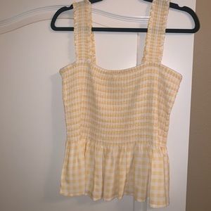 ellie and white striped smocked tank